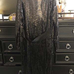 Black Sequin jacket duster cardigan NEW